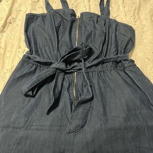 Lane Bryant Blue Denim Jumpsuit